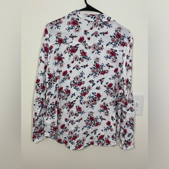 H&M Divided Long Sleeve Floral Blouse size 12 - Picture 2 of 6